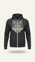 Technical Hoodie with Wolf Sleeve Motif